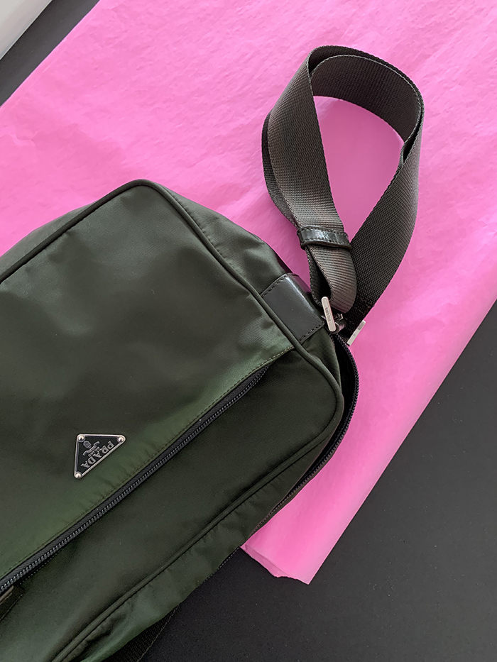 00's "PRADA" polyester Cross Bag