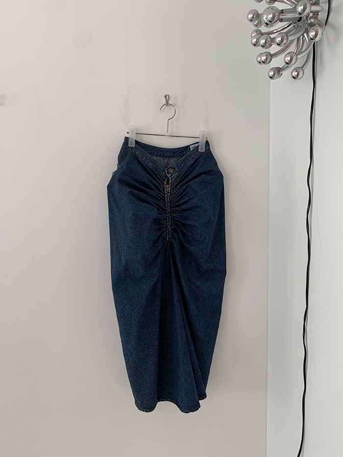 2016s "miumiu" Denim Stripe Skirt 복제