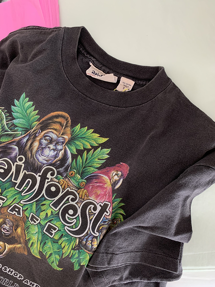 90's "WILD PLACE TO SHOP AND EAT" USA T-shirt 복제