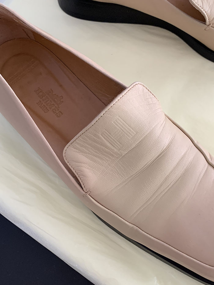 00s "Hermes" Logo Leather Shoes 복제 복제