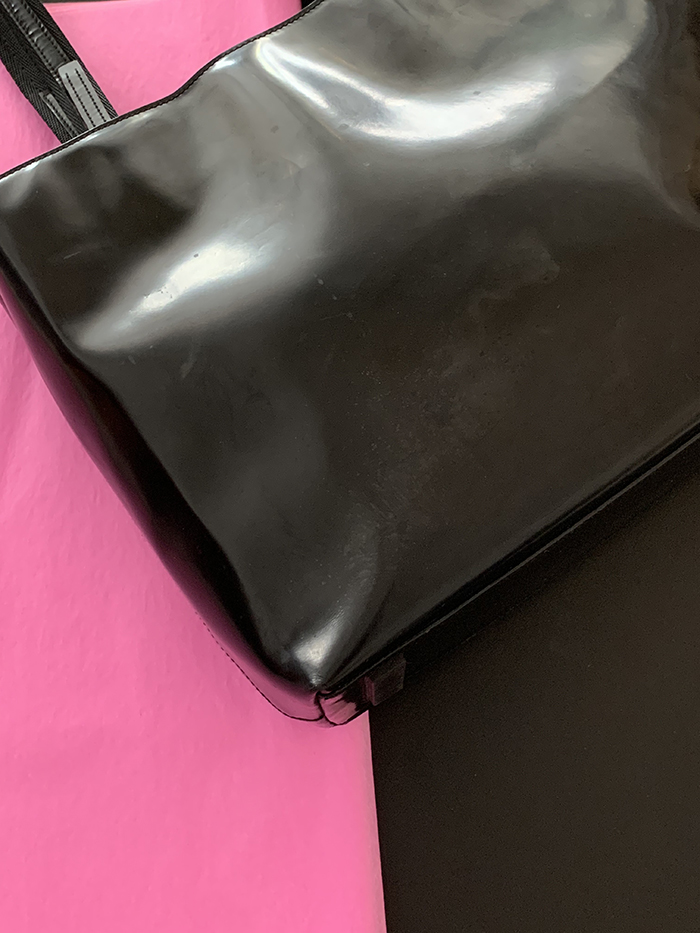 90's - 00's "PRADA" Leather Tote Bag (rare design) 복제