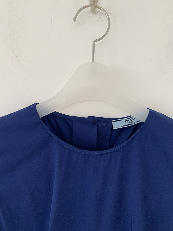 00's "PRADA" rayon x nylon crop Top 복제