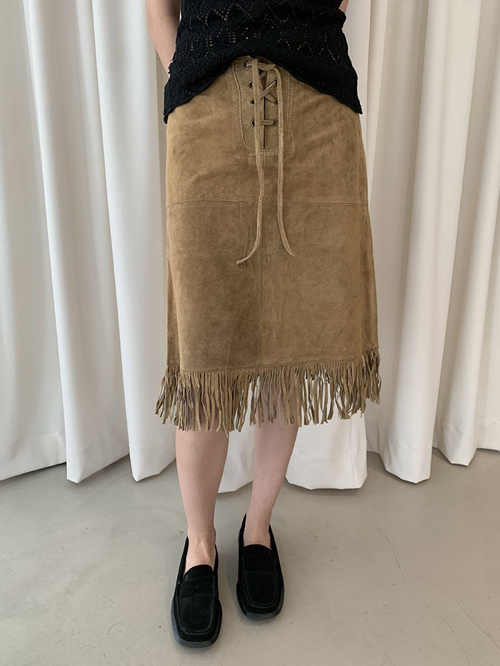 's "Morgan de toi" leather skirt 복제
