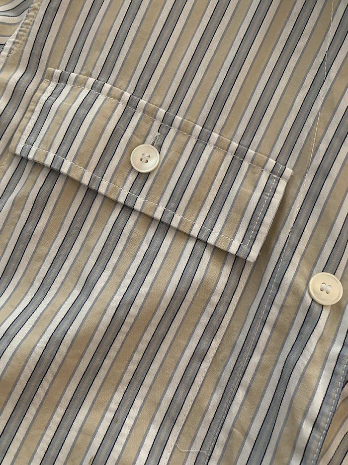 00's "PRADA" cotton pocket short Shirt