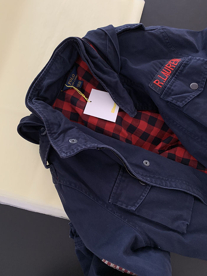 00's "Polo Ralph Lauren" cotton x linen Military Coat 복제