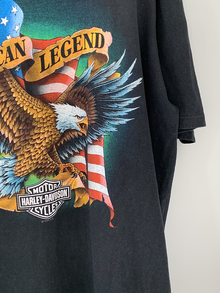 80's "1987 Harley Davidson DULUTH,MINNESOTA" USA Long sleeves T-shirt (rare piece) 복제