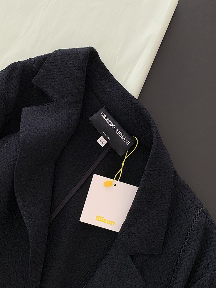 00's "Giorgio Armani" Three buttons Linen Jacket 복제