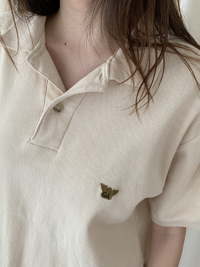 90's "Emporio Armani" cotton Pique Shirt