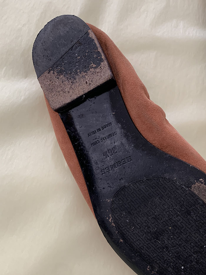00s "Hermes" Logo Leather Shoes 복제