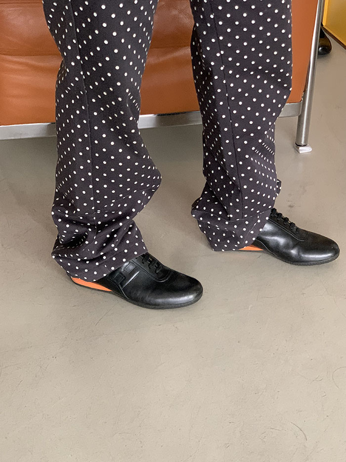 00s "Hermes" Logo Leather Shoes