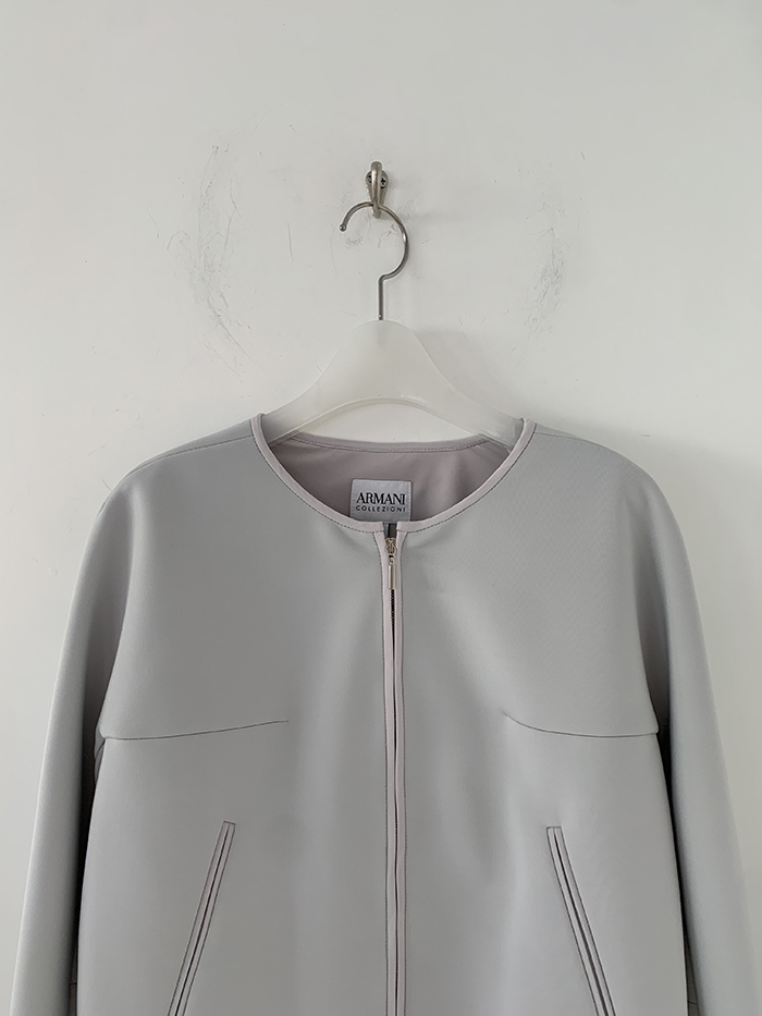 00's "Armani Collezioni" linen x silk Crop Jacket 복제