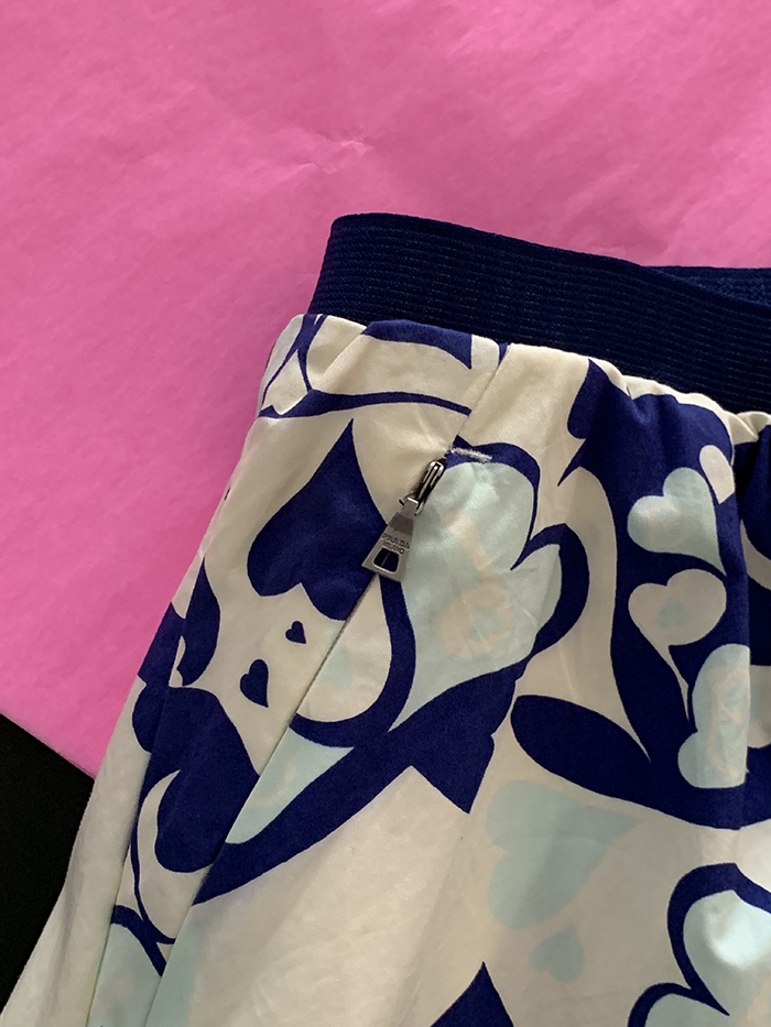 00's "Prada" flower cotton banding Skirt
