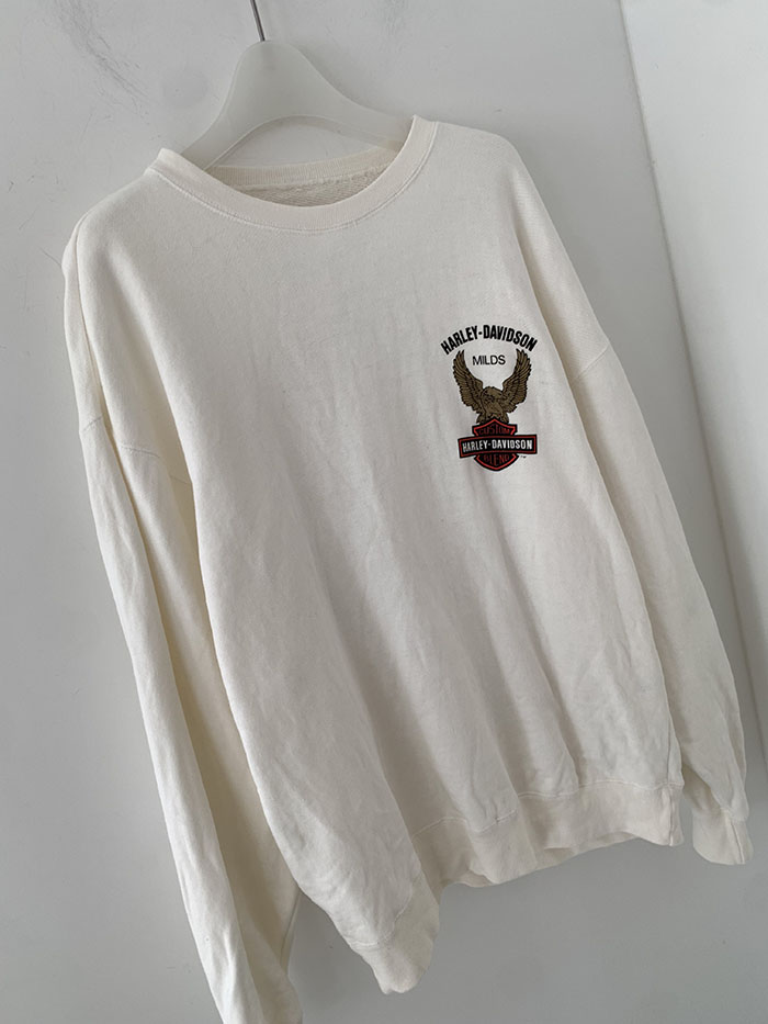 80's "Harley Davidson" embroidery patch Sweatshirt (Rare Design) 복제