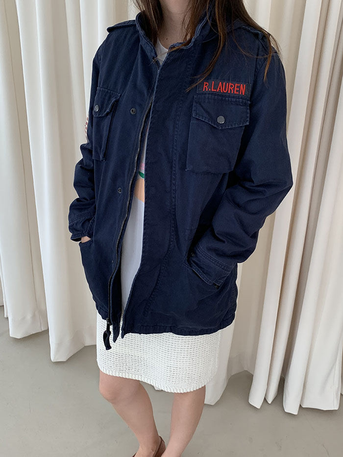00's "Polo Ralph Lauren" cotton x linen Military Coat 복제
