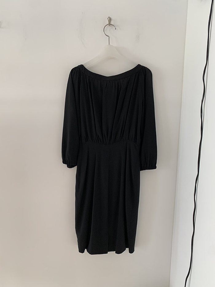 00's "Miu Miu" viscose rayon back button Blouse 복제