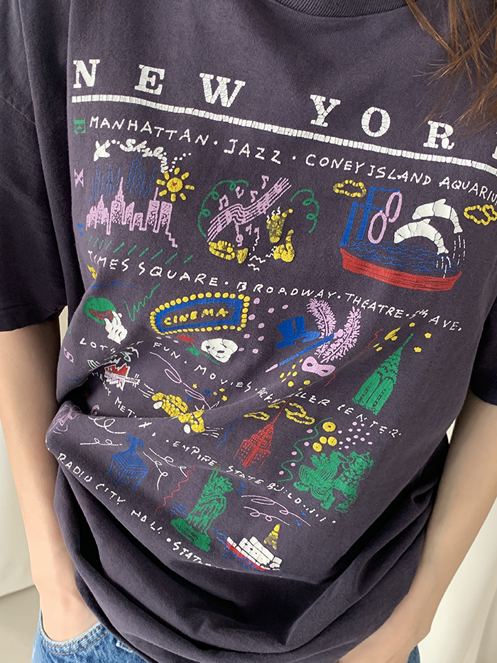 80's "NEW YORK" USA T-shirt