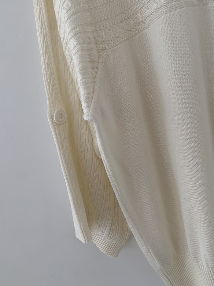90's "Courreges" cotton x acrylic Knit