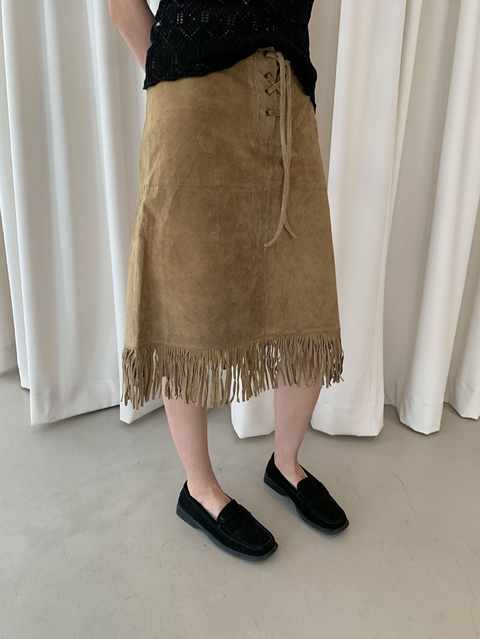 's "Morgan de toi" leather skirt 복제