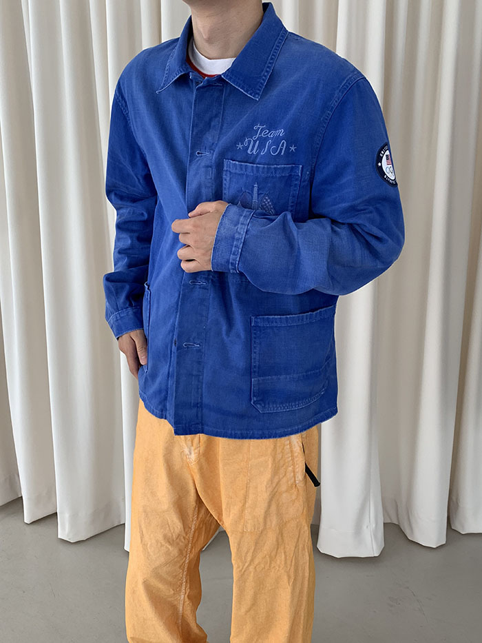 00's "Polo Ralph Lauren" cotton x linen Military Coat 복제