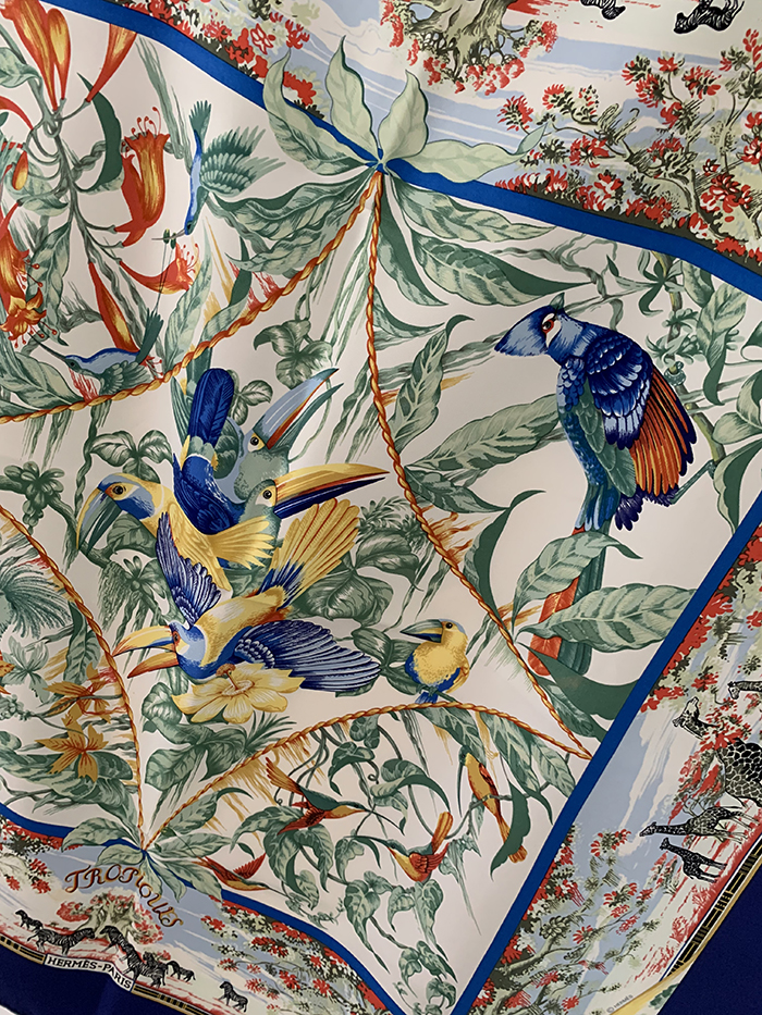 80's "Hermes Pourvu qu'on ait l'ivresse" Silk Scarf 복제