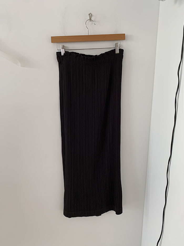 80's "HAI by ISSEY MIYAKE" Leather Skirt 복제