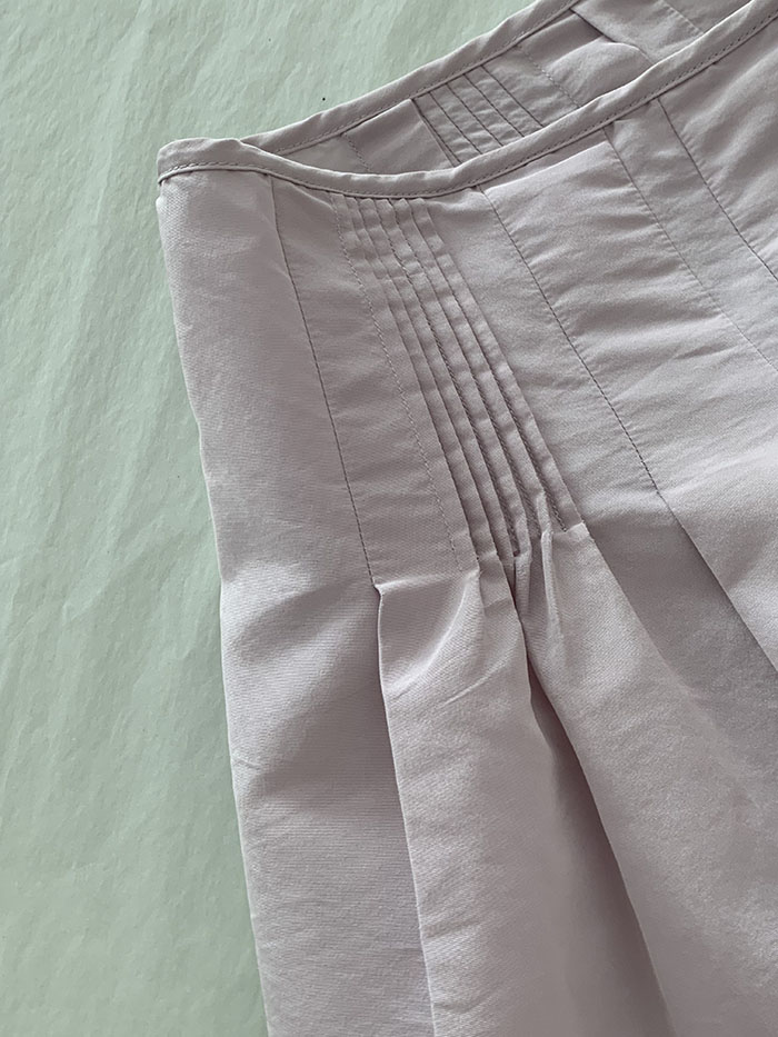 00's "Prada" cotton Button Skirt 복제