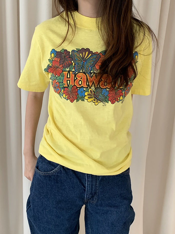 (Deadstock) 80's "Hawaii" USA T-shirt