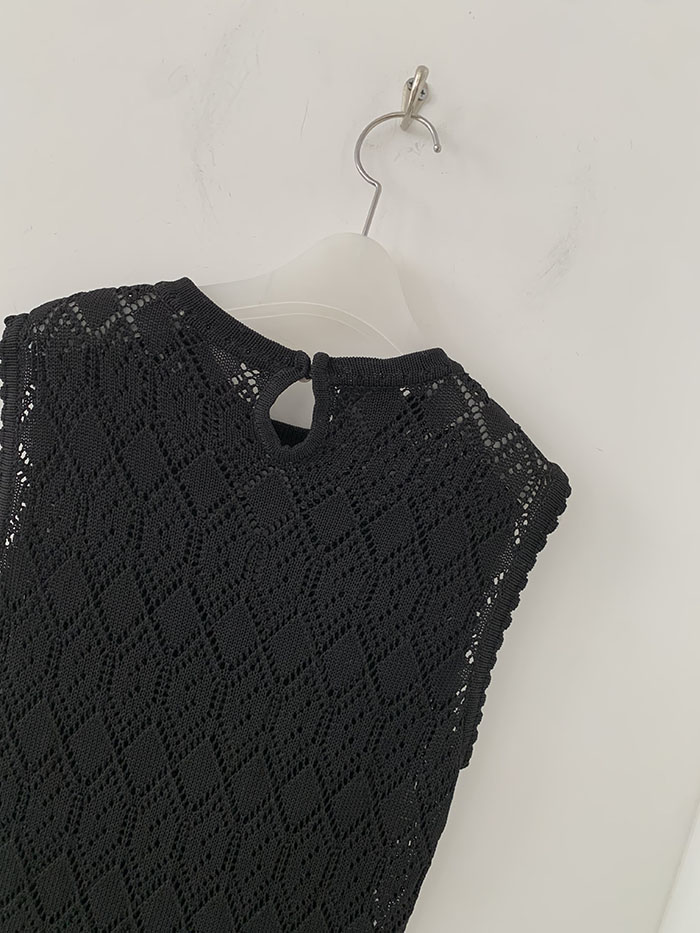 80's "Oliver by Valentino" Cotton Crochet Vest 복제