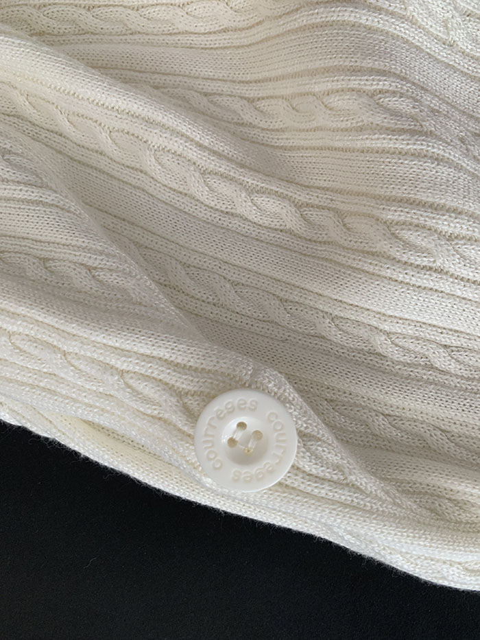 90's "Courreges" cotton x acrylic Knit