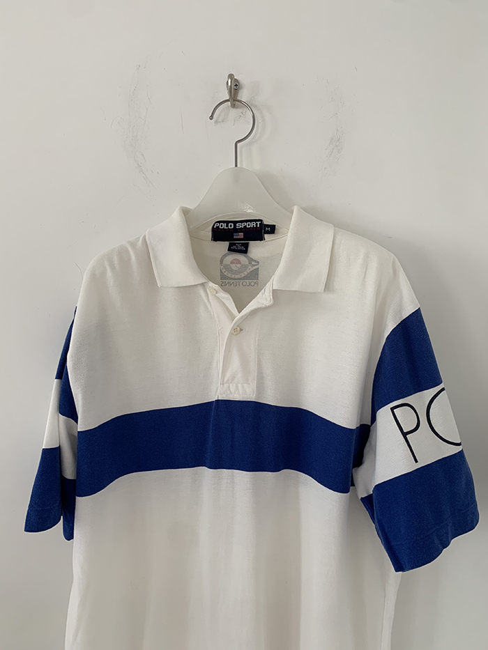 90's "Polo Sport Ralph Lauren" cotton Pique Knit (Rare Design) 복제