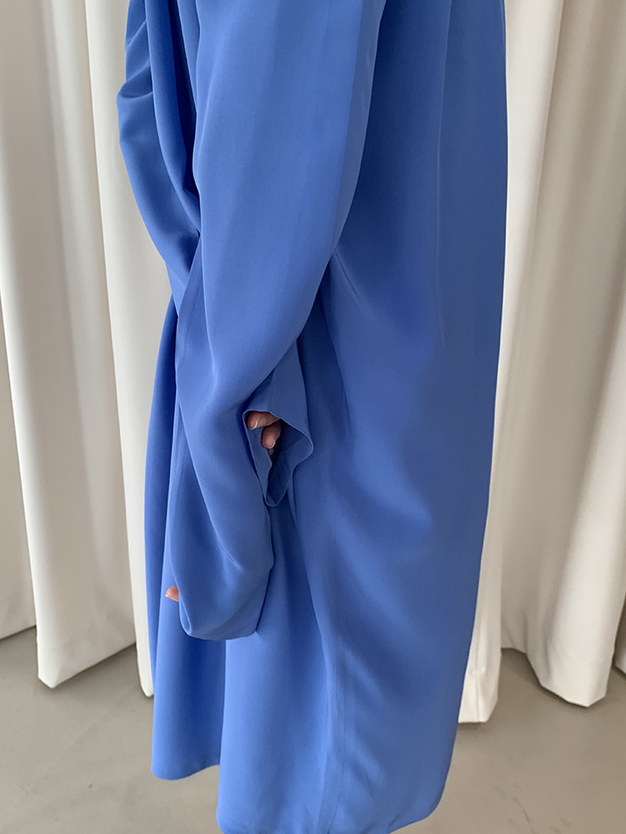 00's "JIL SANDER" silk wrinkle Dress