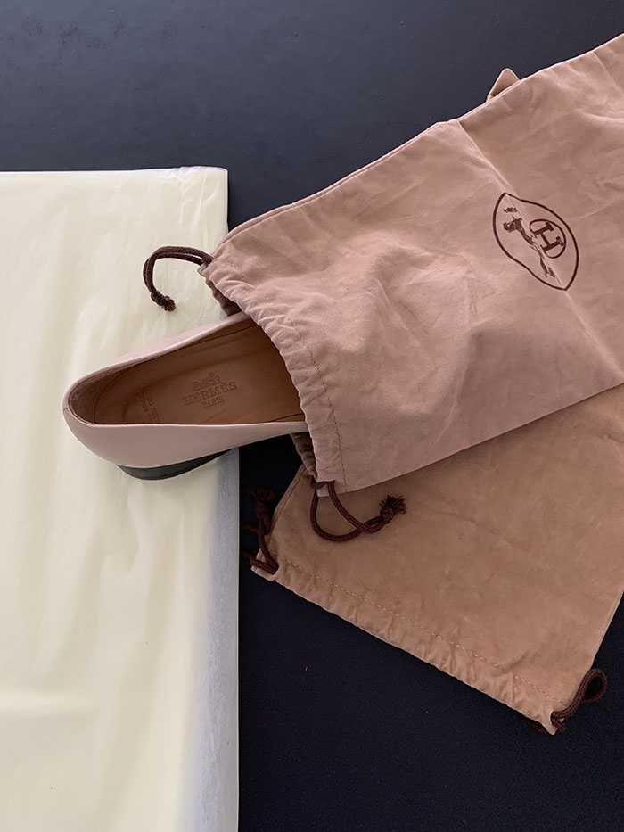 00s "Hermes" Logo Leather Shoes 복제 복제