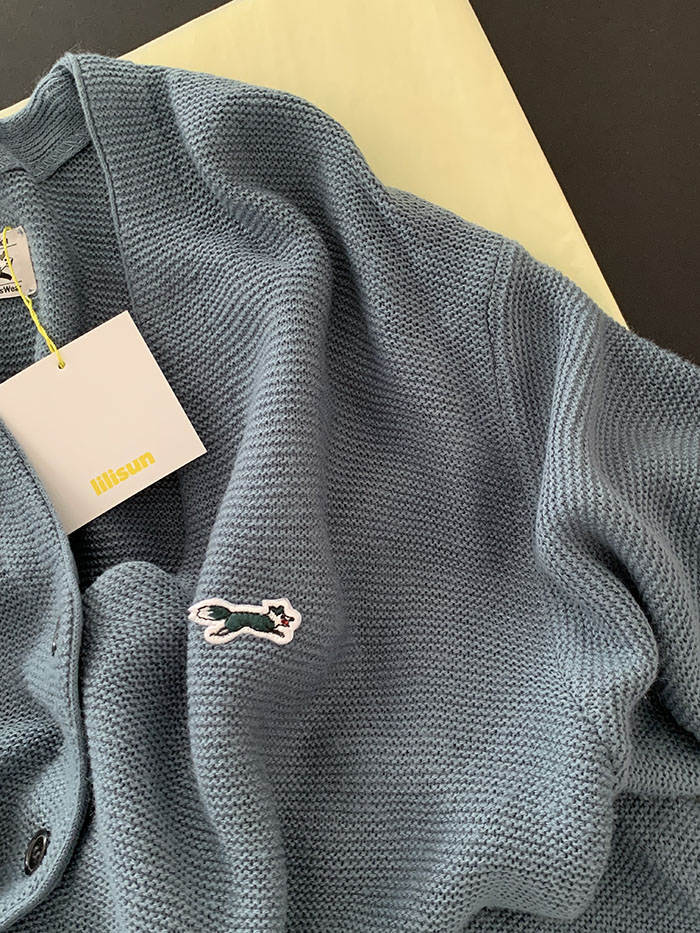 00's "Lacoste" cotton double Cardigan 복제