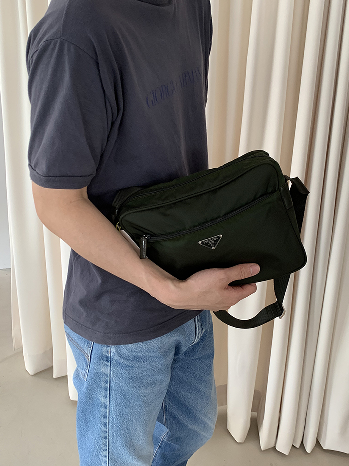 00's "PRADA" polyester Cross Bag
