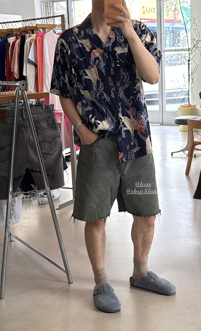 90's "KARL HELMUT" polyester summer Shirt