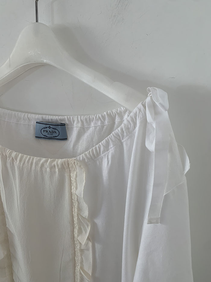 2011's "PRADA" Cotton Blouse Top 복제 복제