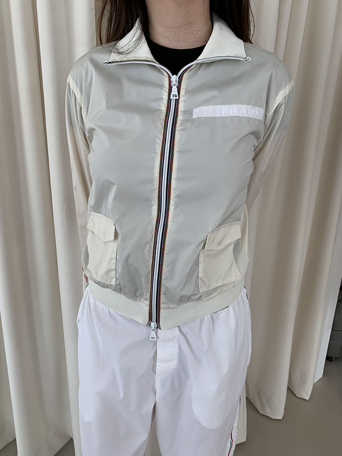 's "PRADA" nylon zip up Jacket
