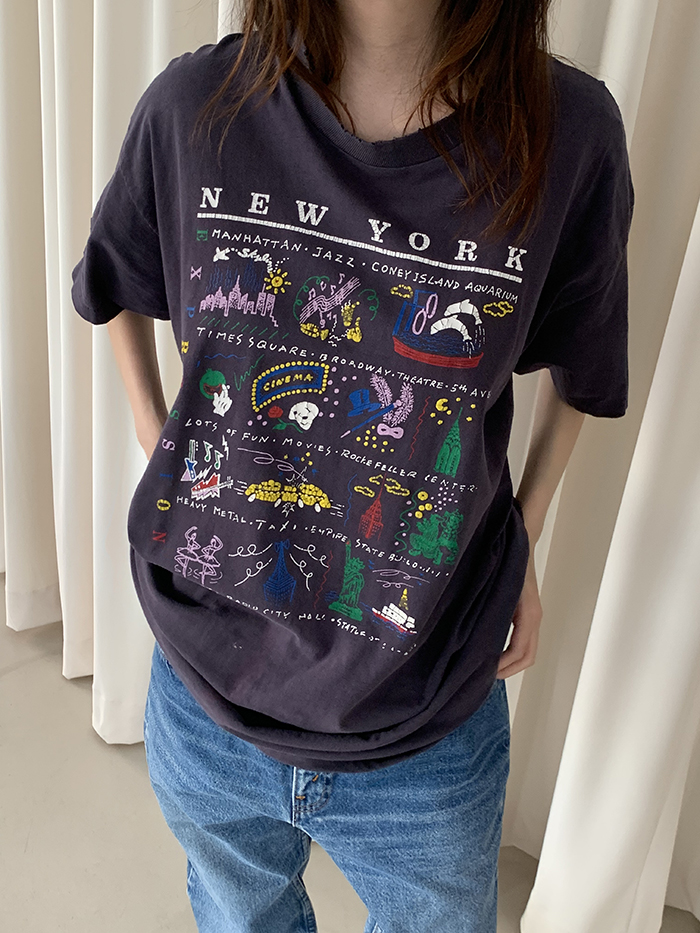 80's "NEW YORK" USA T-shirt
