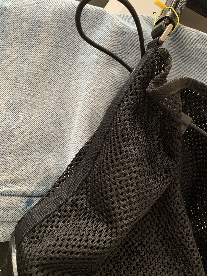90-00's "PRADA" Net Leather Tote Bag