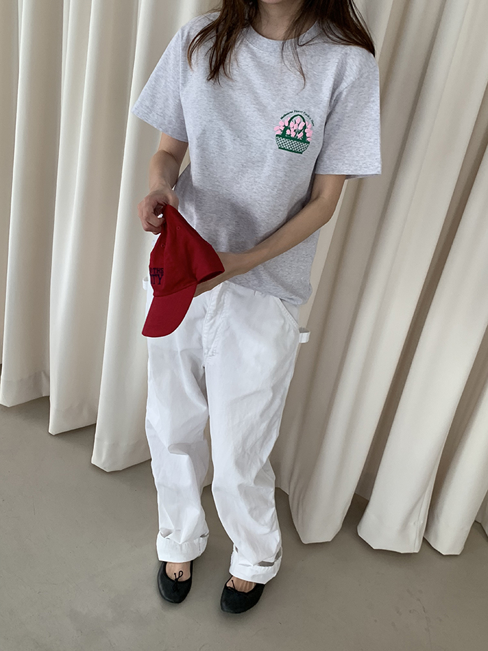 (new product) "Melbourne Flower Garden Show" T-shirt (Ash Gray)