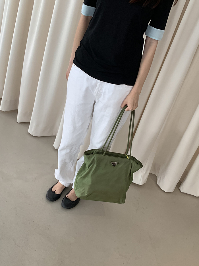 90-00's "PRADA" nylon Tote Bag