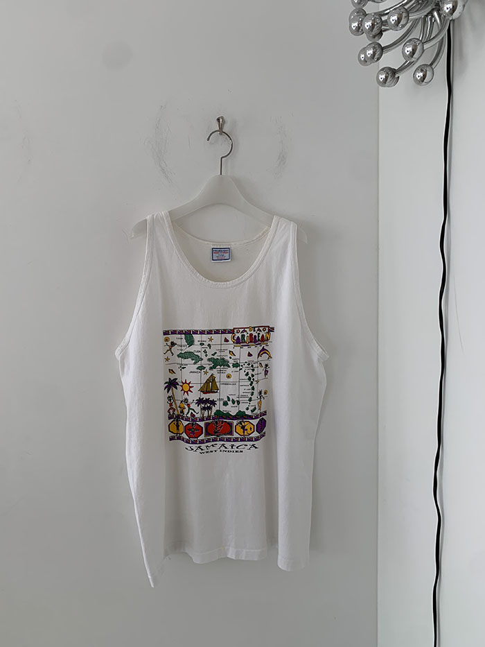 80's "Florida" USA sleeveless Shirt 복제