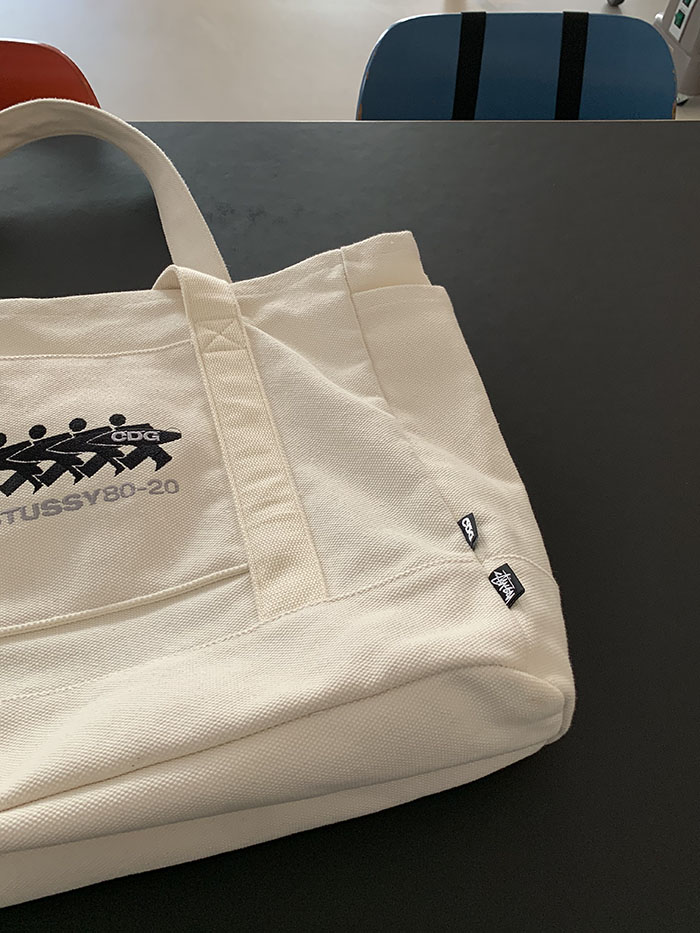 Stussy x CDG Canvas Tote Natural