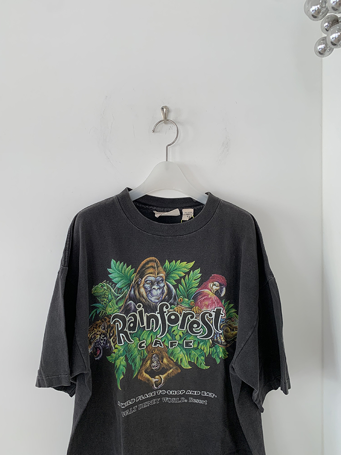 90's "WILD PLACE TO SHOP AND EAT" USA T-shirt 복제
