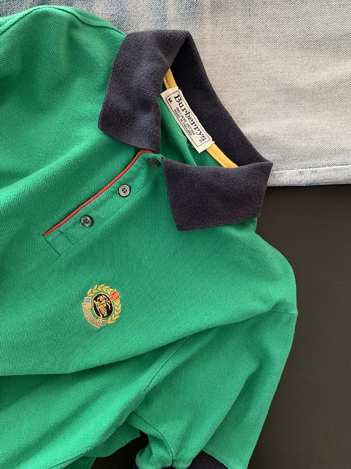 80's "Burberry" cotton T-Shirt 복제
