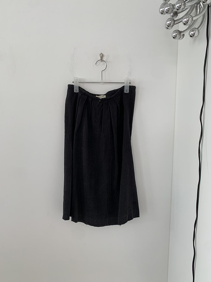 00's "Dries Van Noten" silk see through skirt 복제
