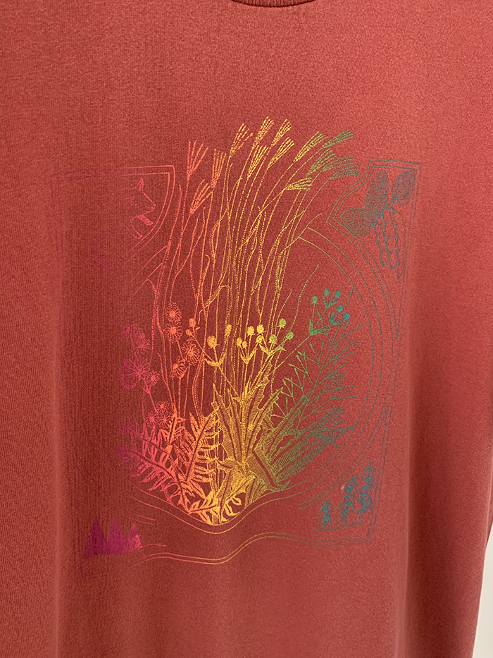 900's "Flower" USA cotton T-shirt