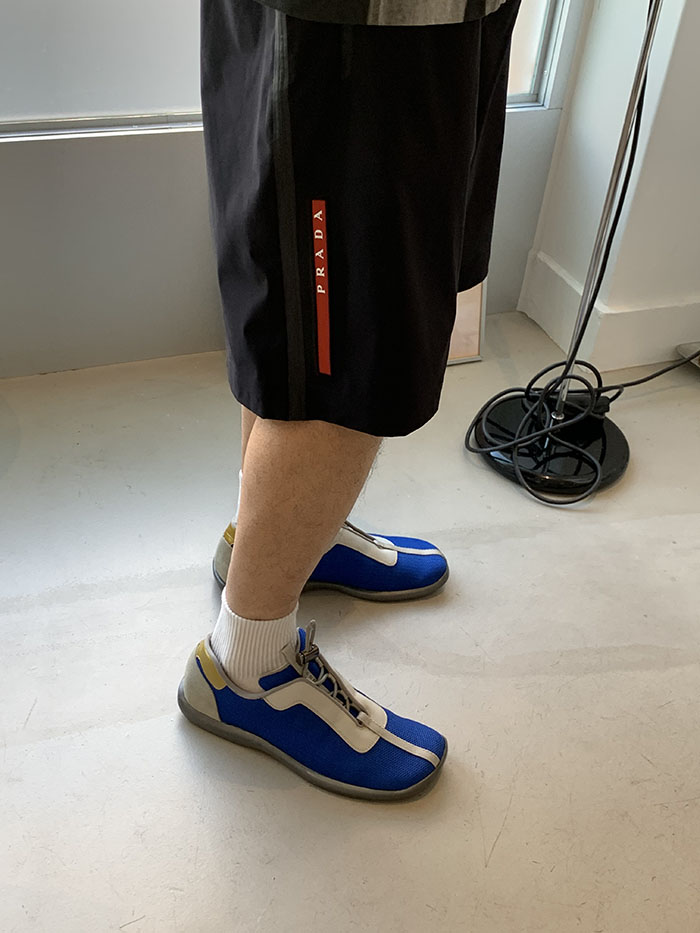 90s-00s "Prada" Archive Sport Leather Shoes (Rare color)