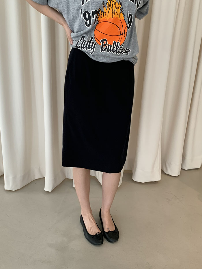00's "Giorgio Armani" Black Skirt 복제 복제