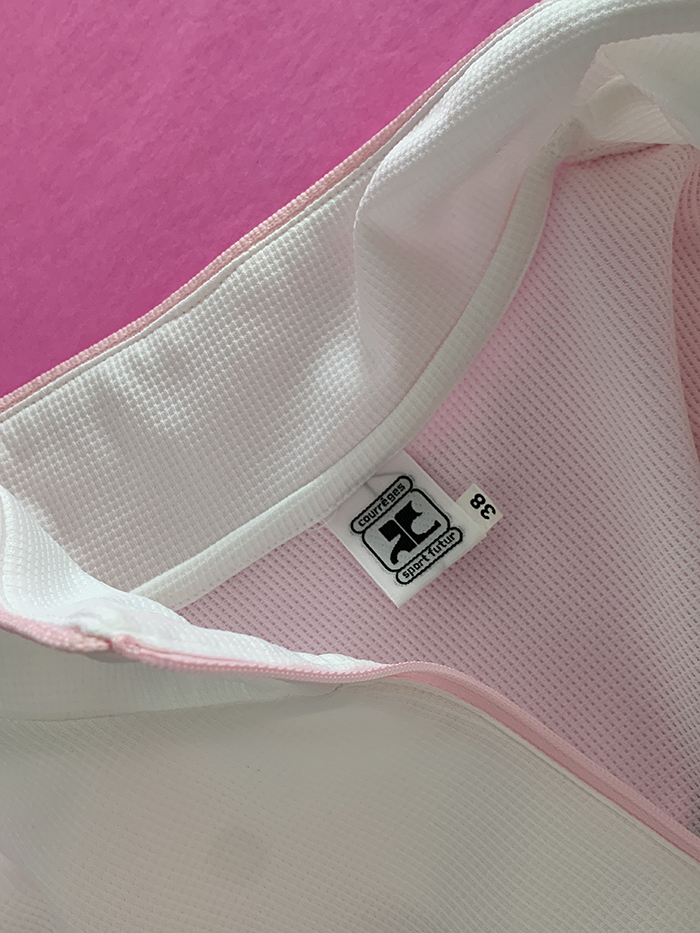 90's "Courreges" Cotton zip-up Top 복제